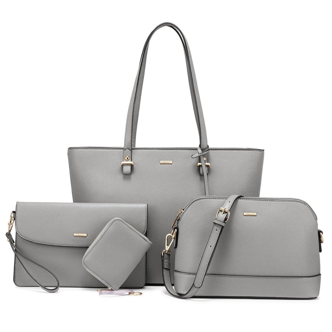 Premium PU Leather Lady Bag Set - 3 in 1set - Creative Fans