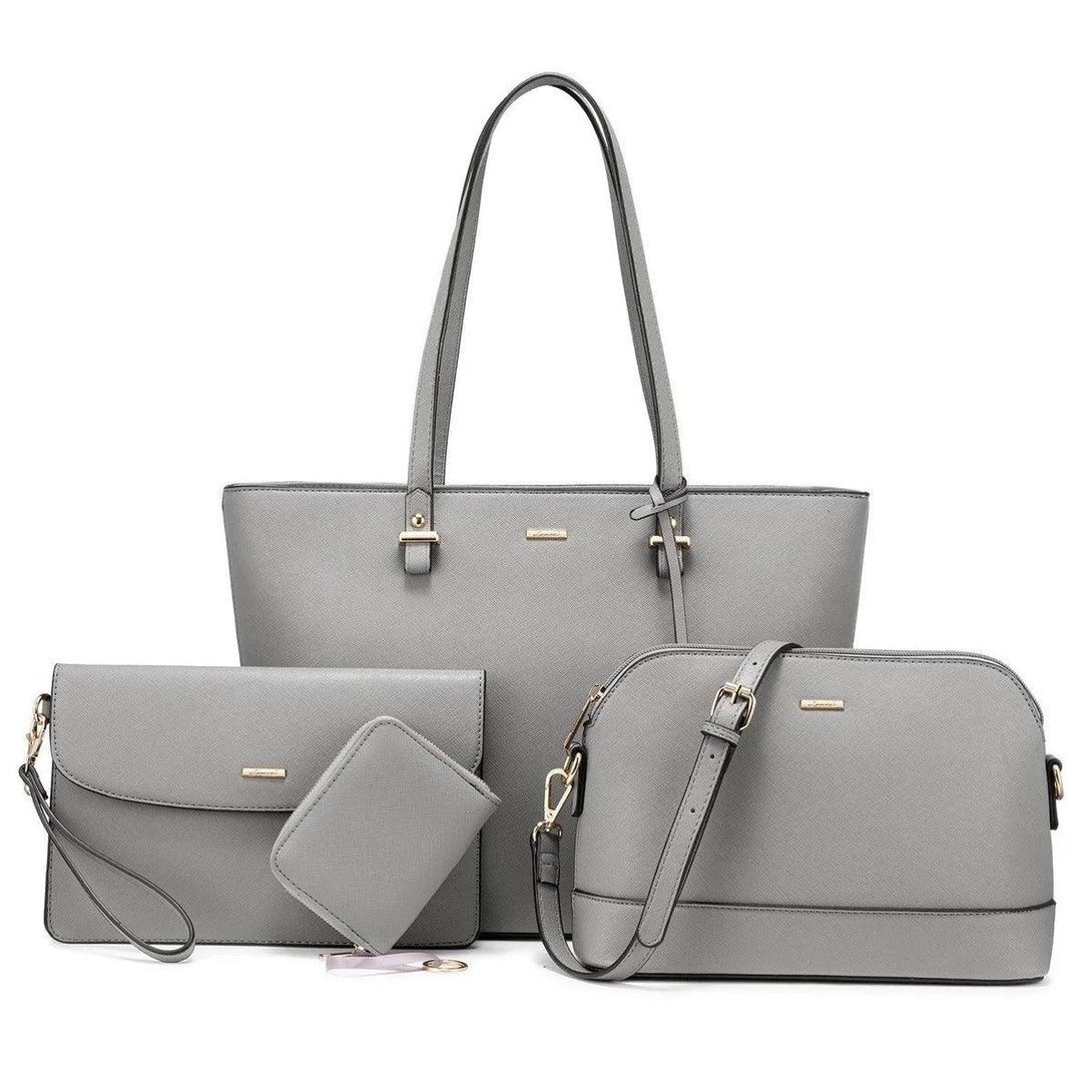 Premium PU Leather Lady Bag Set - 3 in 1set - Creative Fans