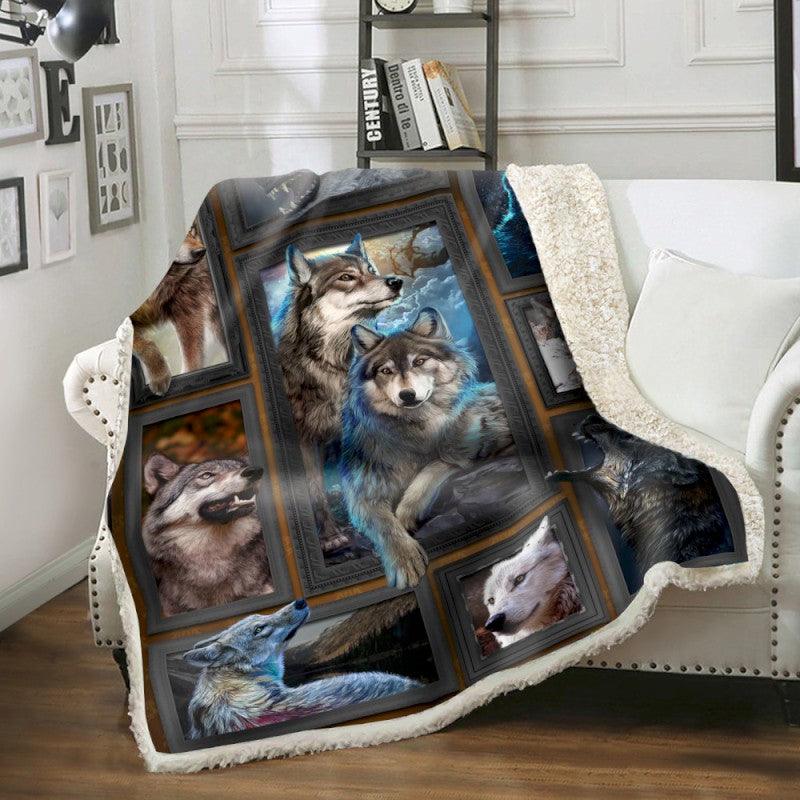 Premium Blanket Wolf Couple - Wolf Collection - 1B1004WF - Creative Fans