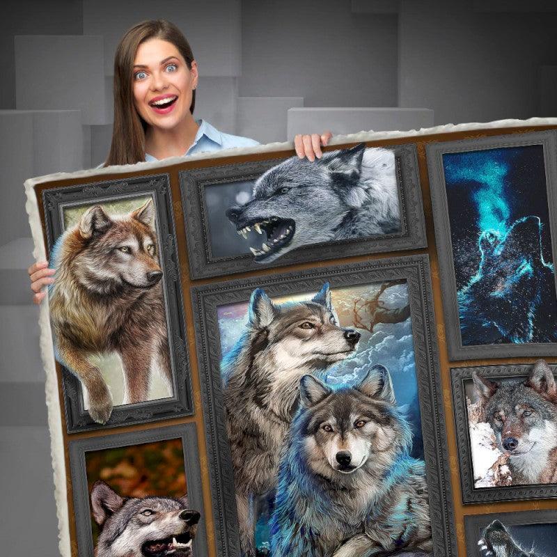Premium Blanket Wolf Couple - Wolf Collection - 1B1004WF - Creative Fans