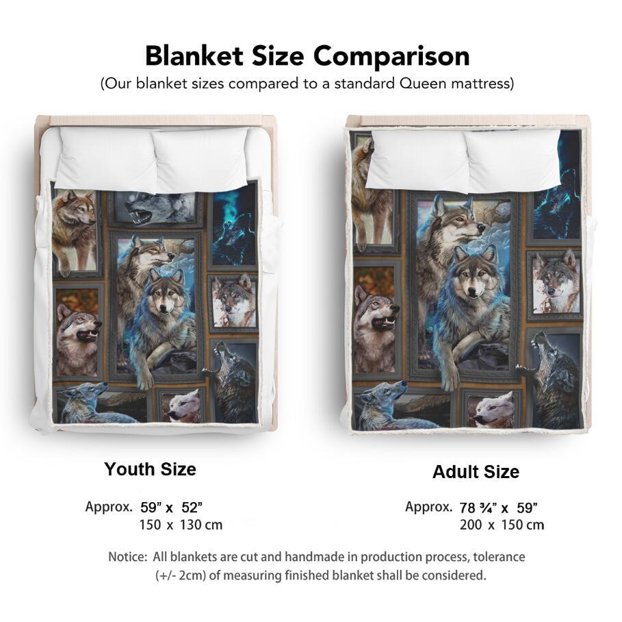 Premium Blanket Wolf Couple - Wolf Collection - 1B1004WF - Creative Fans