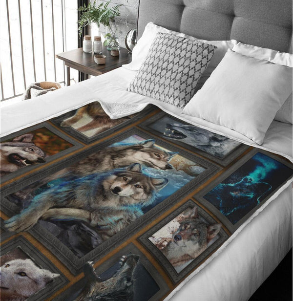 Premium Blanket Wolf Couple - Wolf Collection - 1B1004WF - Creative Fans