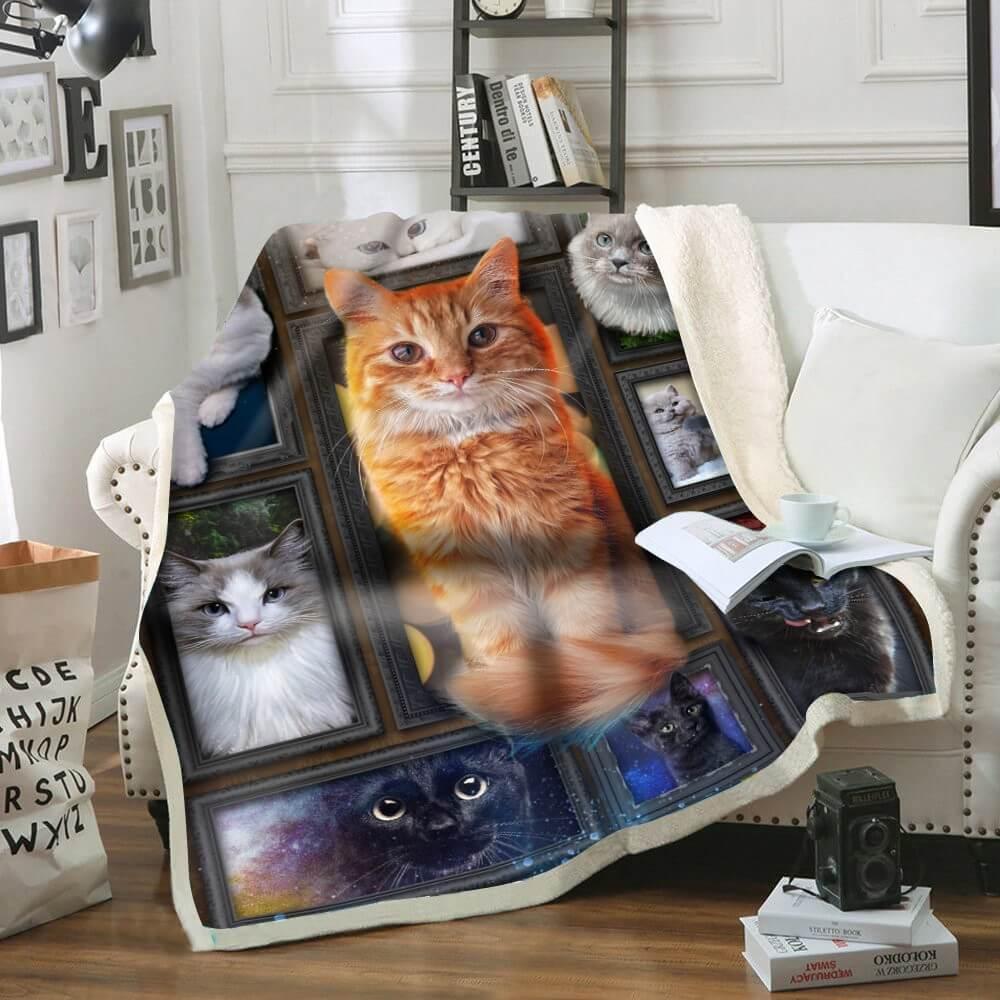 Cozy Blanket with Ginger Cat / Orange Cat V.2 - 1B1015C - Creative Fans