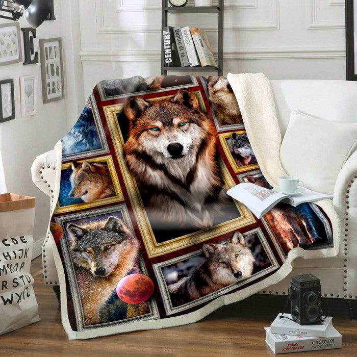 Cozy Blanket Grey Wolf V.1 Collection-1B1033WF - Creative Fans