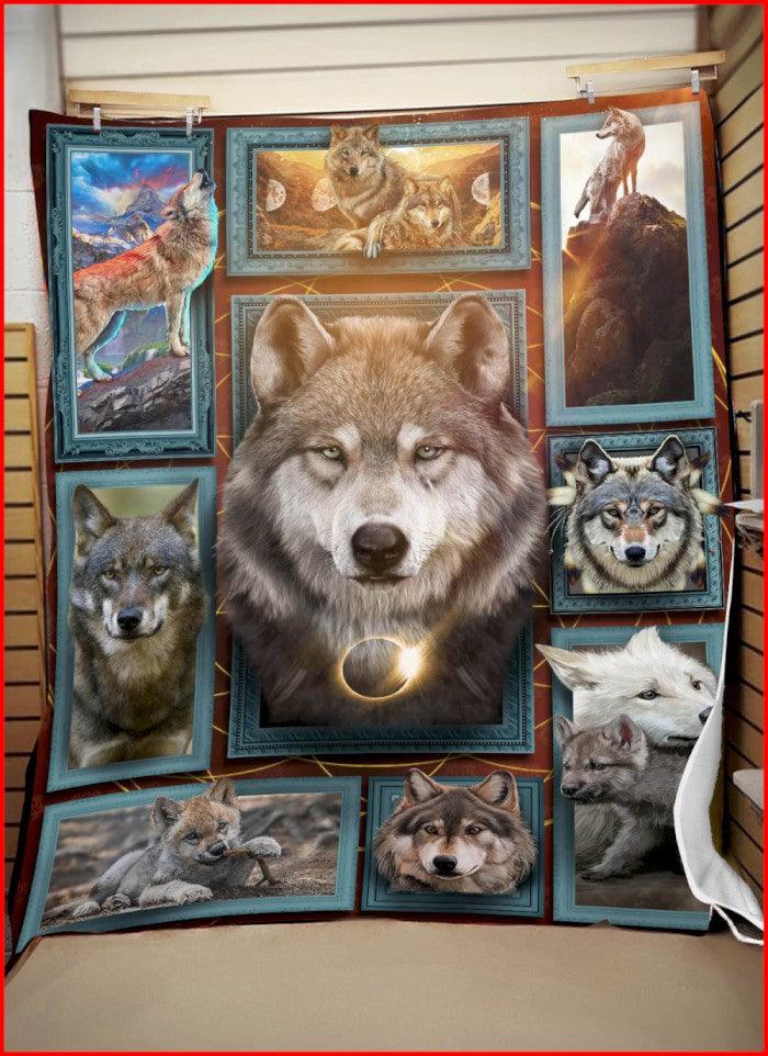 Premium Blanket Grey Wolf V.2 Collection-1B1034WF - Creative Fans