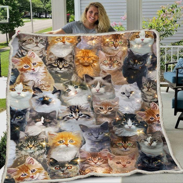Cozy Blanket with 3D ALL-Cats V1 Printed - 1B1310C - Creative Fans