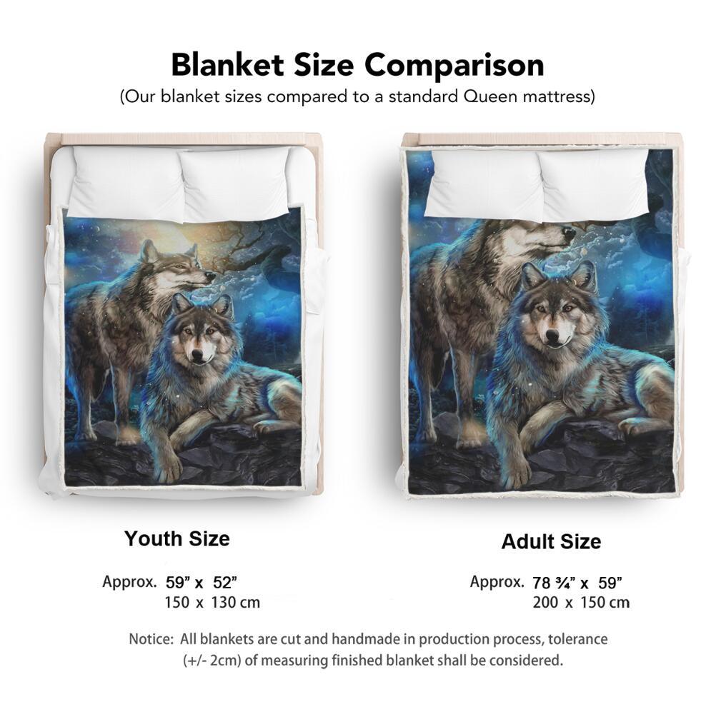 Premium Blanket Wolf Couple V.3 Collection-1B1063WF - Creative Fans
