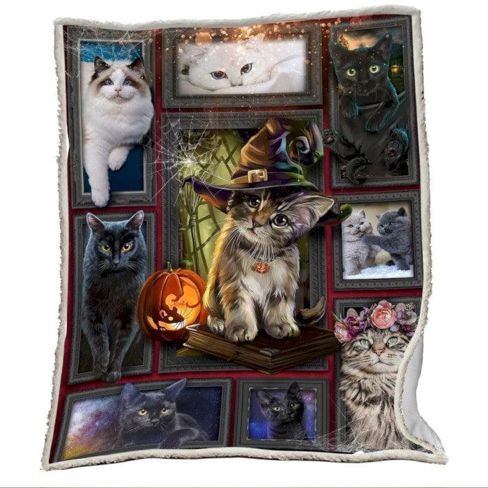 Premium Blanket Cat with Hat - Cat Collection - 1B1095C - Creative Fans