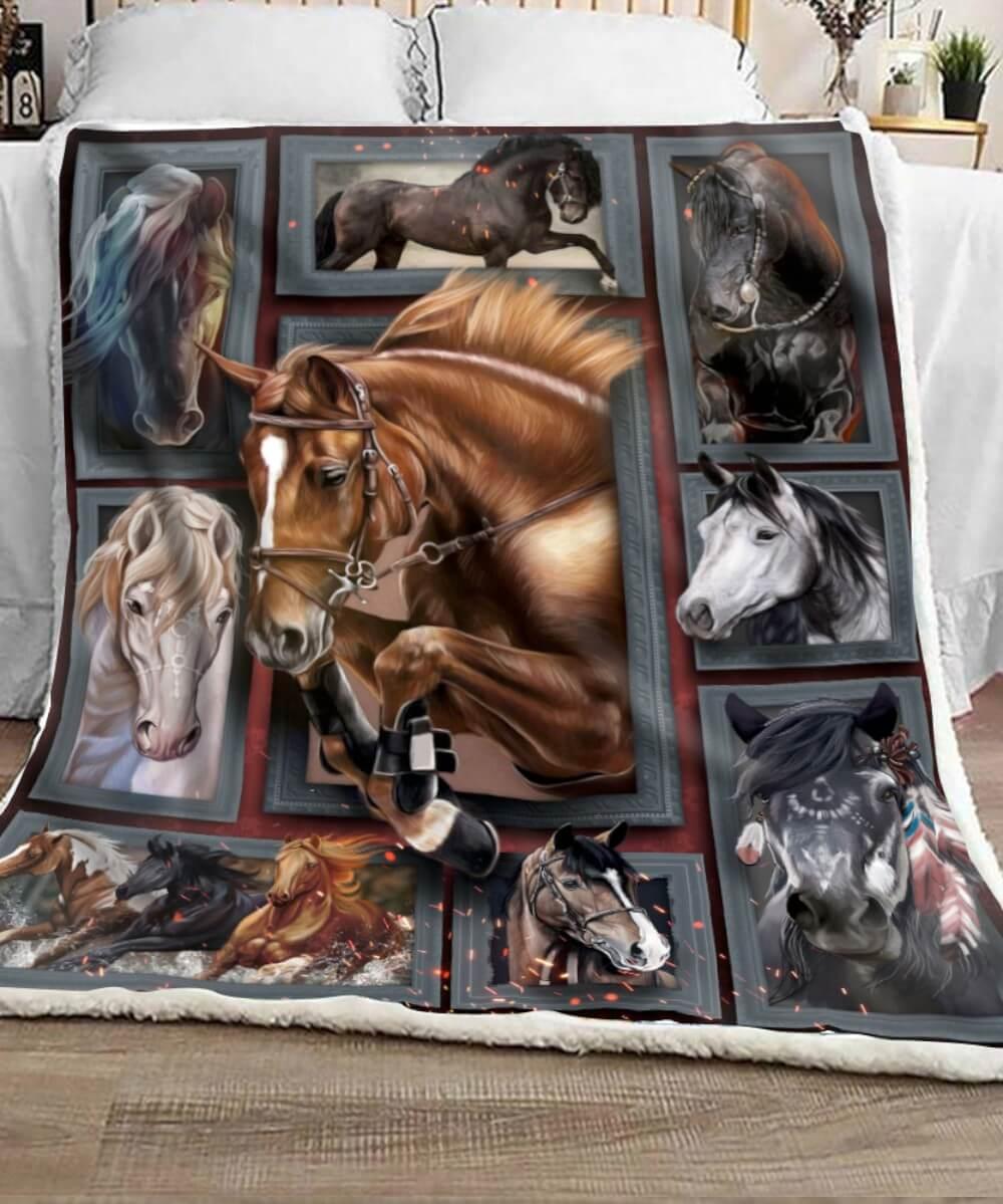 Premium Blanket Brown Horse Collection | 1B1098H - Creative Fans