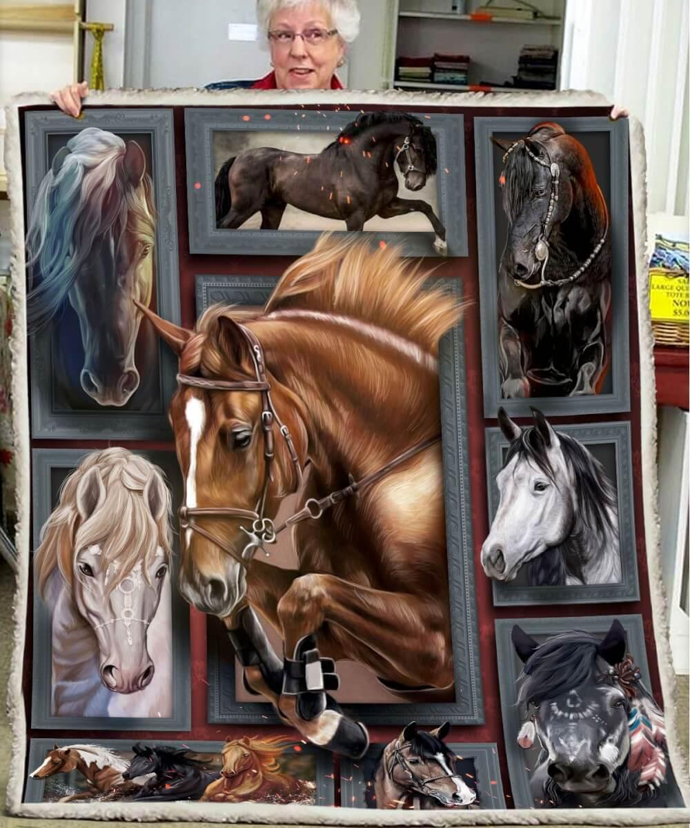 Premium Blanket Brown Horse Collection | 1B1098H - Creative Fans