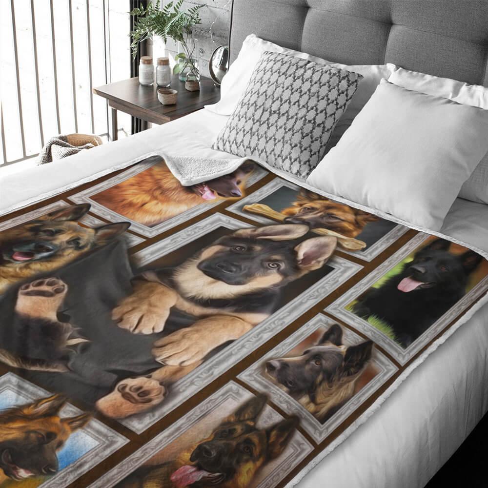 Cozy Blanket with German Sheperd Dog Theme V.1 - Dog Collection- 1B1111D - Creative Fans