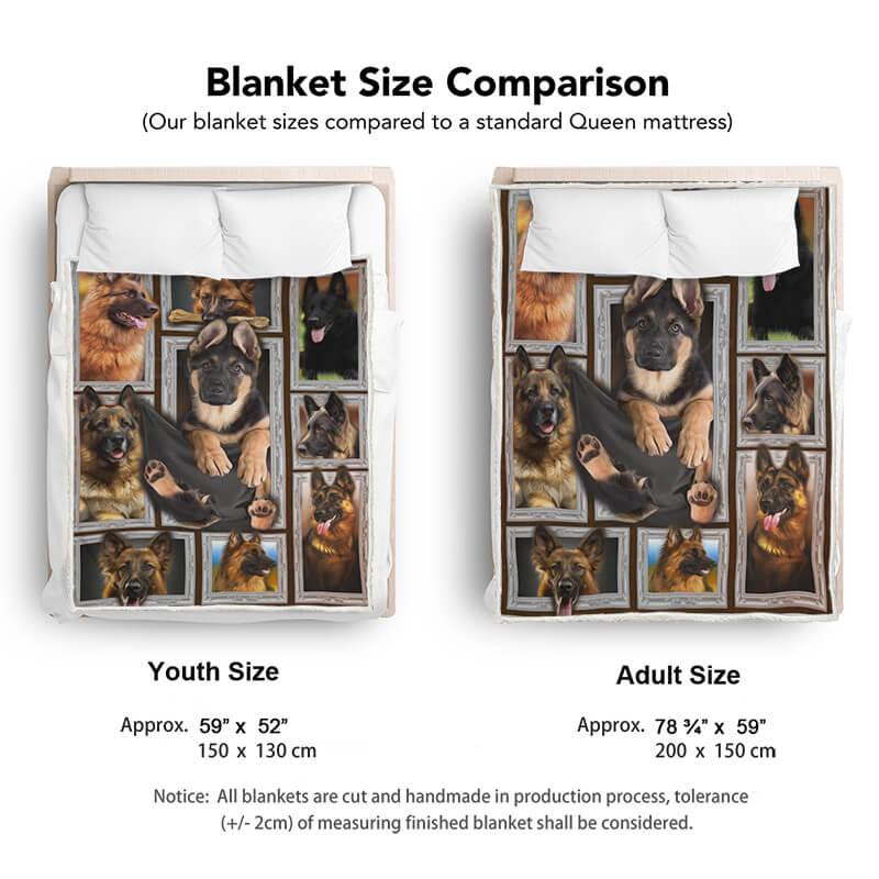 Cozy Blanket with German Sheperd Dog Theme V.1 - Dog Collection- 1B1111D - Creative Fans