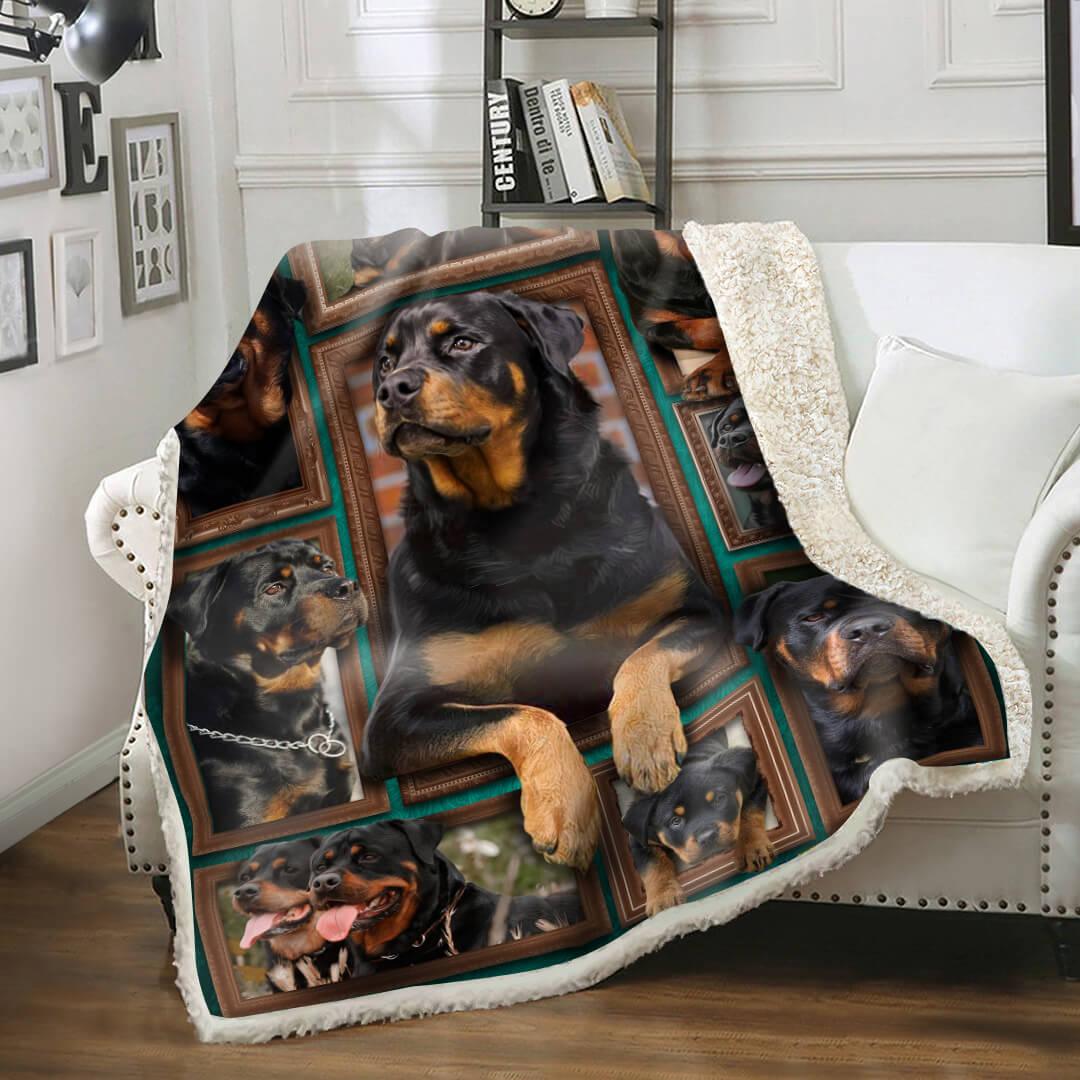 Premium Blanket Rott 2 Dog V.2 Collection- 1B1401D - Creative Fans