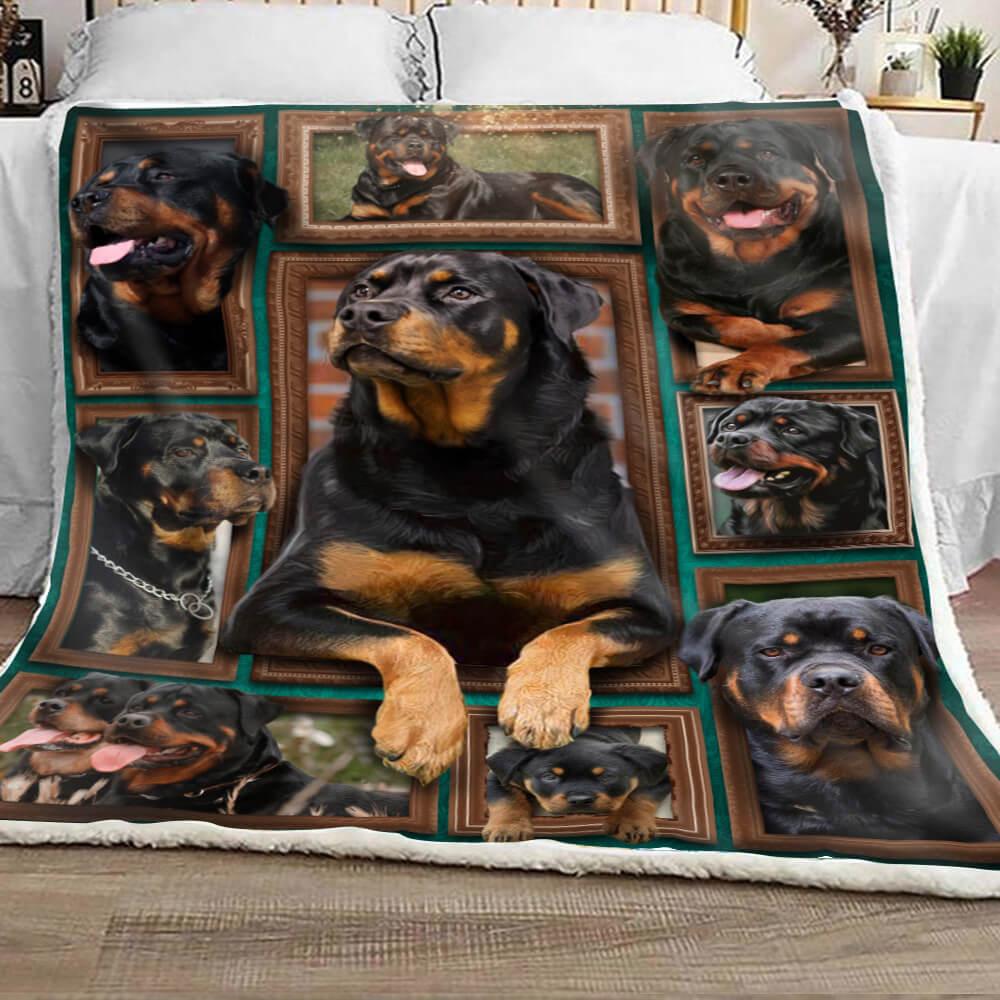 Premium Blanket Rott 2 Dog V.2 Collection- 1B1401D - Creative Fans
