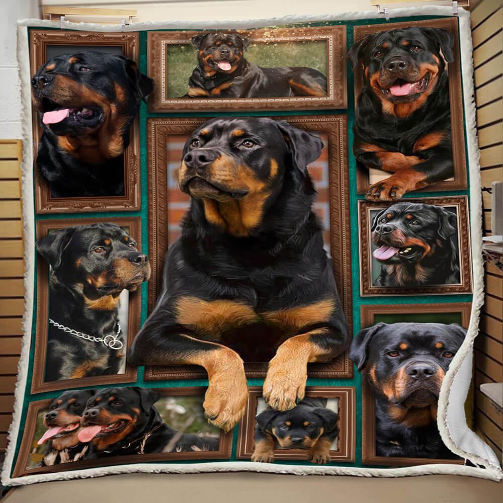 Premium Blanket Rott 2 Dog V.2 Collection- 1B1401D - Creative Fans