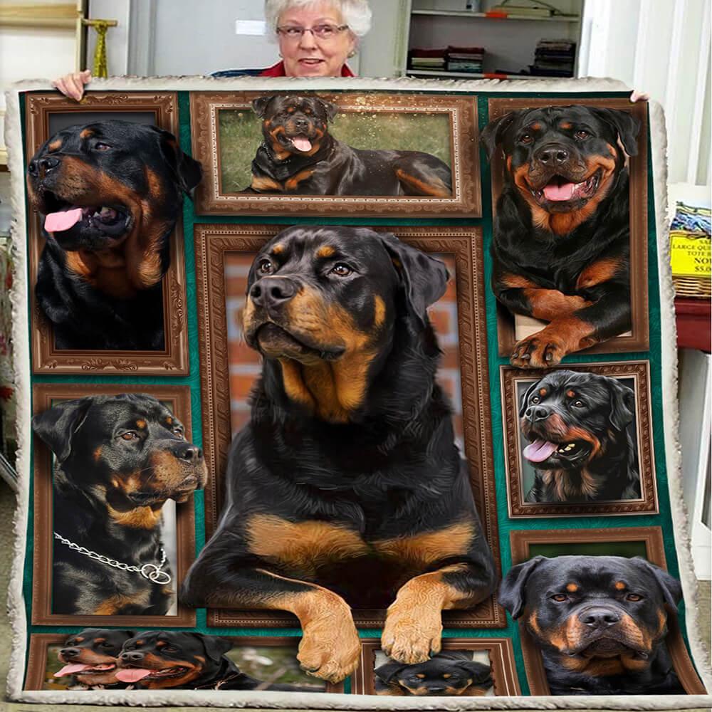 Premium Blanket Rott 2 Dog V.2 Collection- 1B1401D - Creative Fans