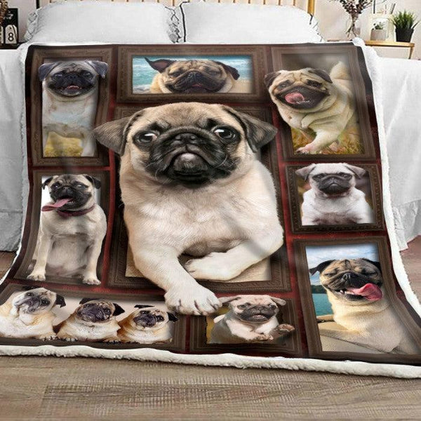 Premium Blanket Pug Dog V.1 Collection - 1B1404D - Creative Fans