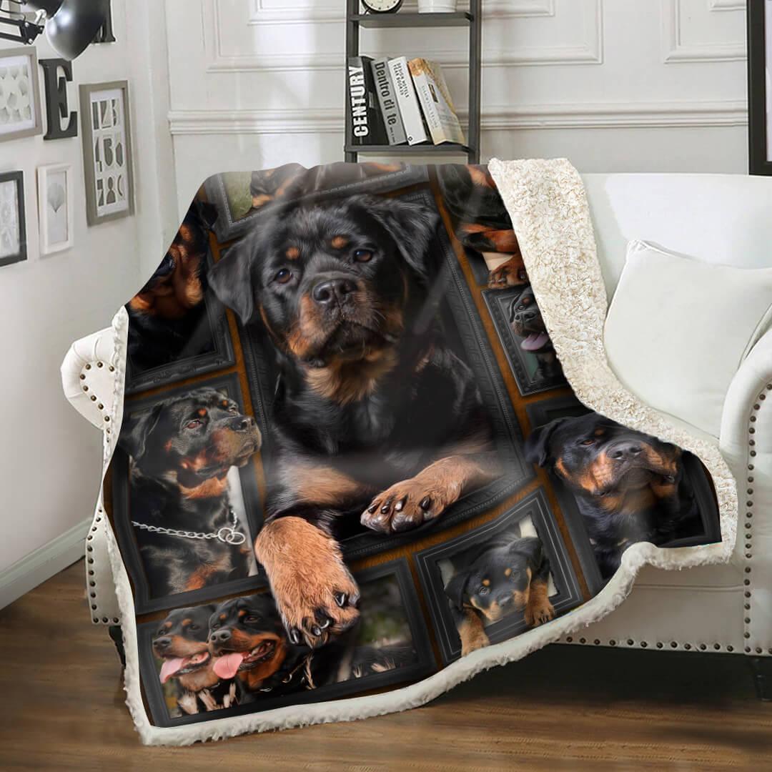 Premium Blanket Rottweiler Dog V.3 Collection- 1B1406D - Creative Fans