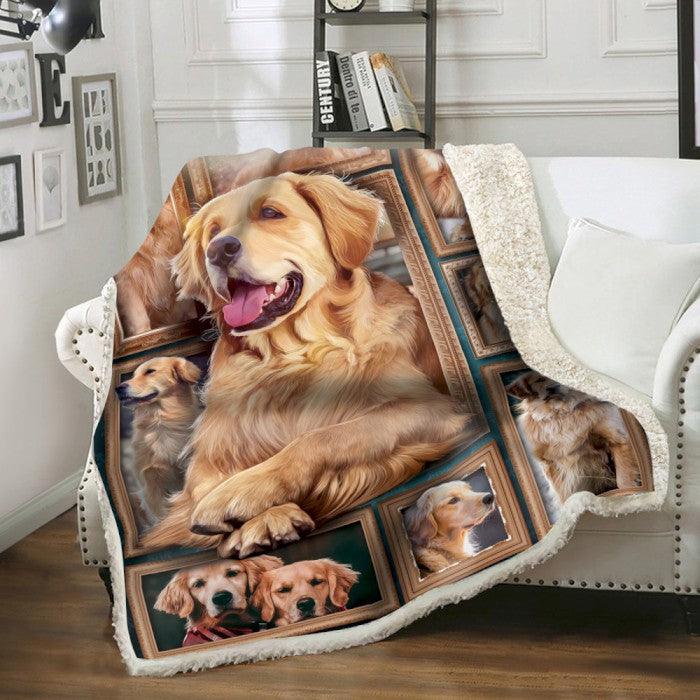 Premium Blanket Golden Retriever v.1 Dog Collection- 1B1409D - Creative Fans