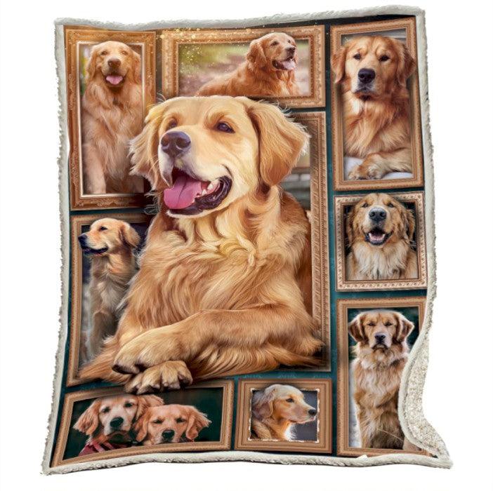 Premium Blanket Golden Retriever v.1 Dog Collection- 1B1409D - Creative Fans