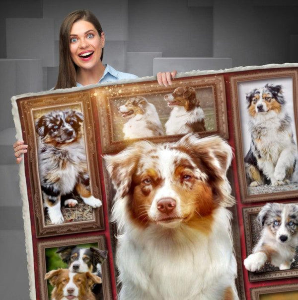 Premium Blanket Australian Shepherd Dog - 1B1419D - Creative Fans