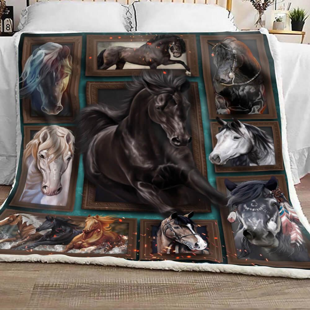 Premium Blanket Black Horse Collection - 1B1502H - Creative Fans