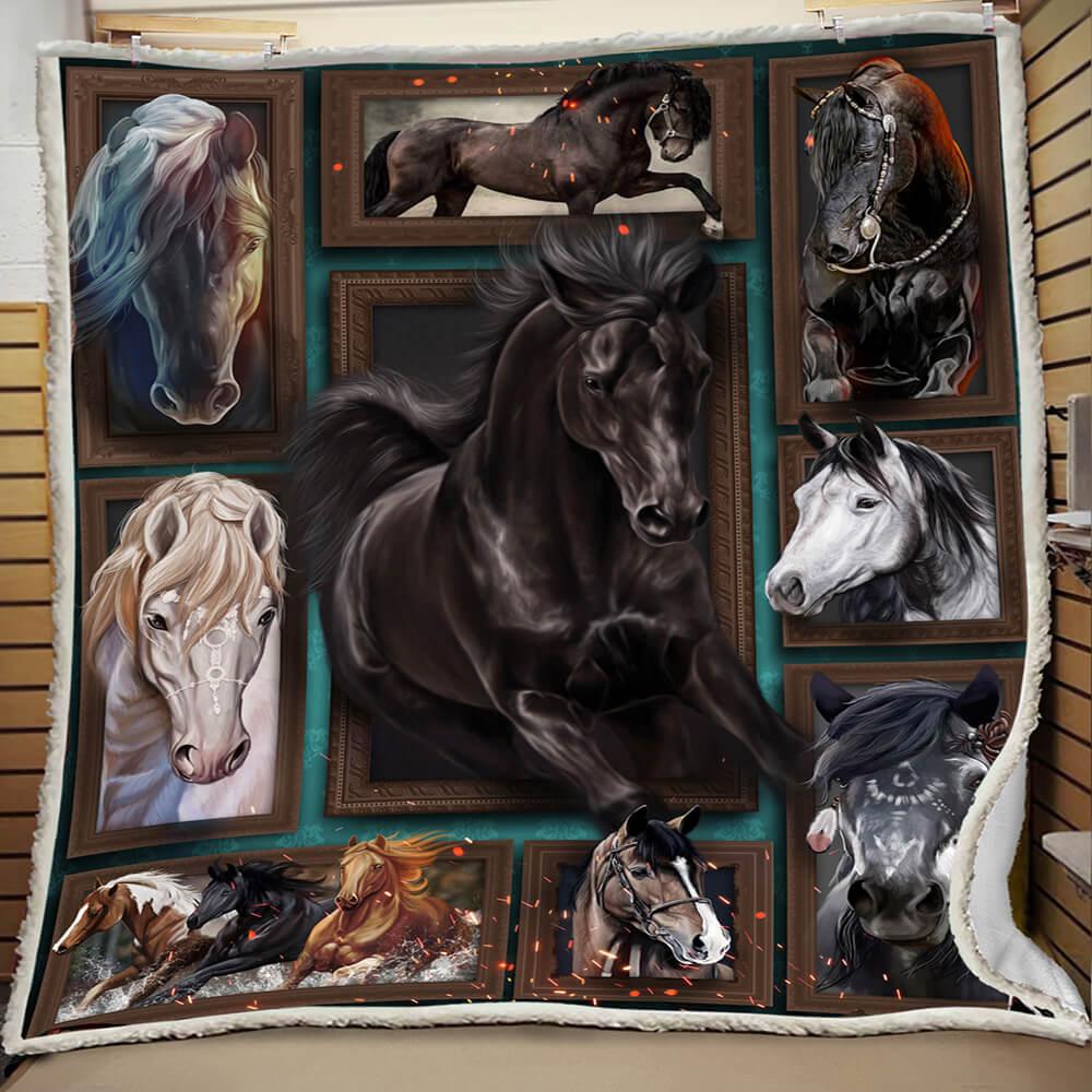 Premium Blanket Black Horse Collection - 1B1502H - Creative Fans
