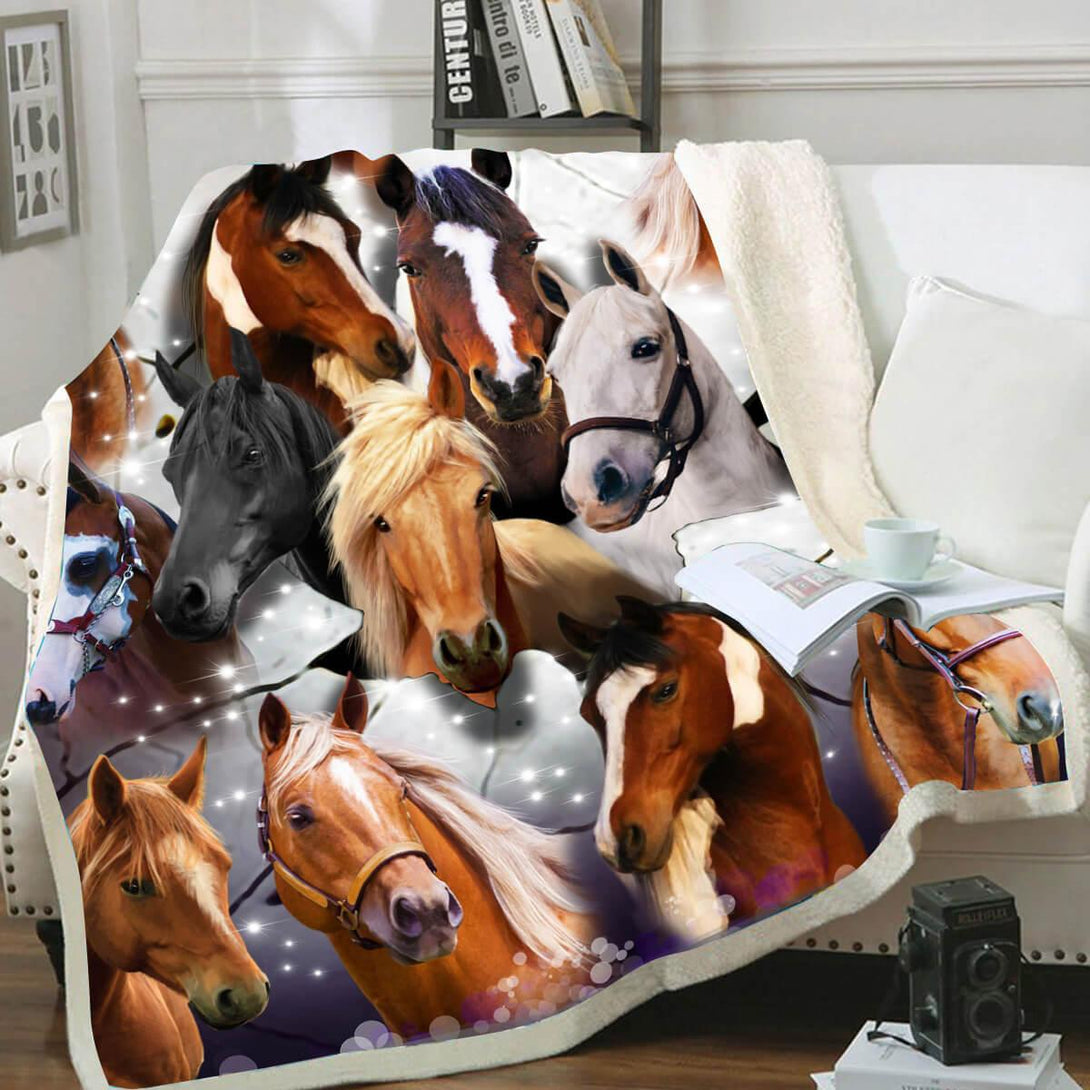 Premium Blanket ALL-in -1 Horse Collection V.2 - 1B1515H - Creative Fans