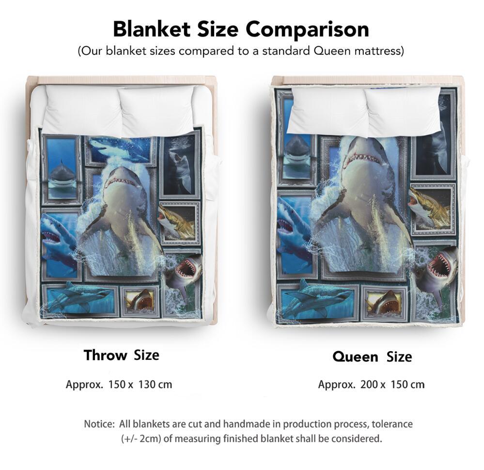 Premium Blanket Marine Collection - Shark - 1B1601S - Creative Fans