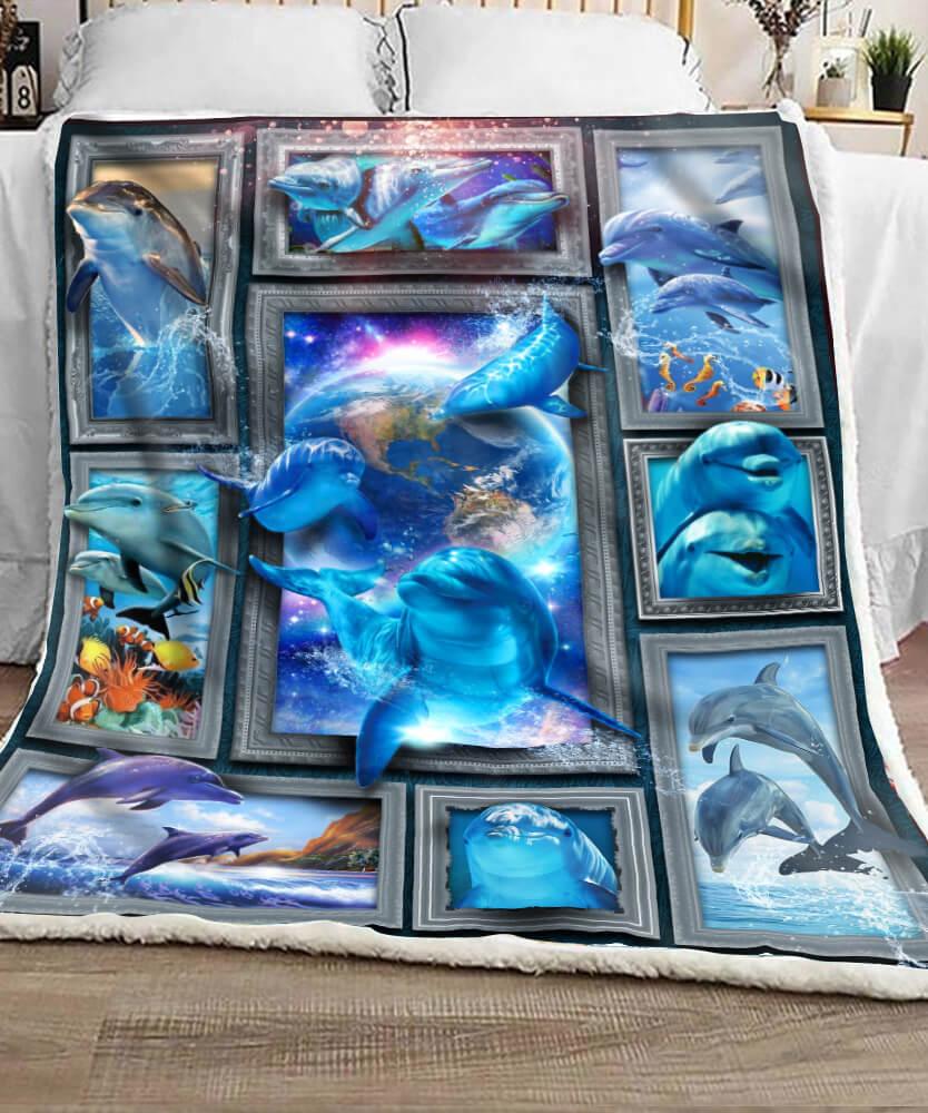 Premium Blanket Dolphin V.1 - Marine Lives - 1B1617S - Creative Fans