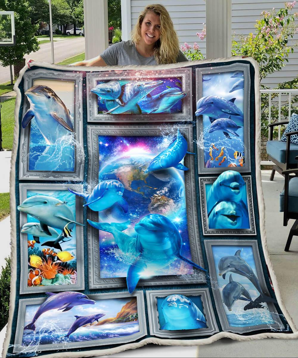 Premium Blanket Dolphin V.1 - Marine Lives - 1B1617S - Creative Fans