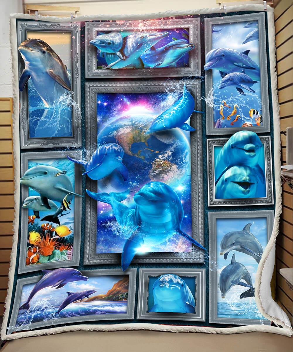 Premium Blanket Dolphin V.1 - Marine Lives - 1B1617S - Creative Fans