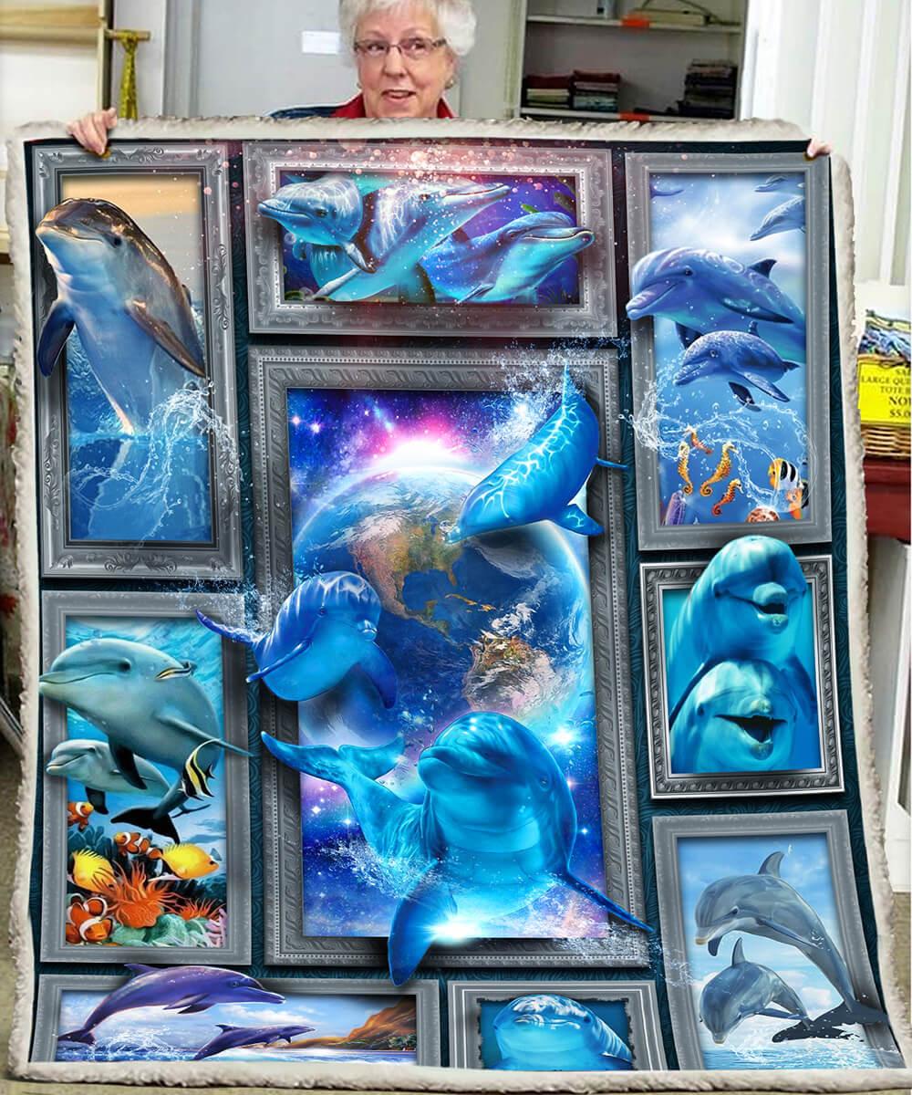 Premium Blanket Dolphin V.1 - Marine Lives - 1B1617S - Creative Fans