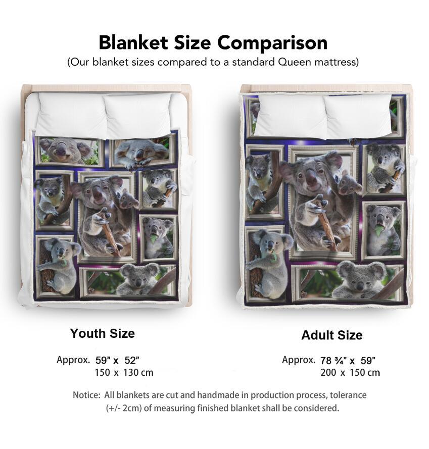 Premium Blanket Wild Life Collection- Koala 1- 1B1804WL - Creative Fans