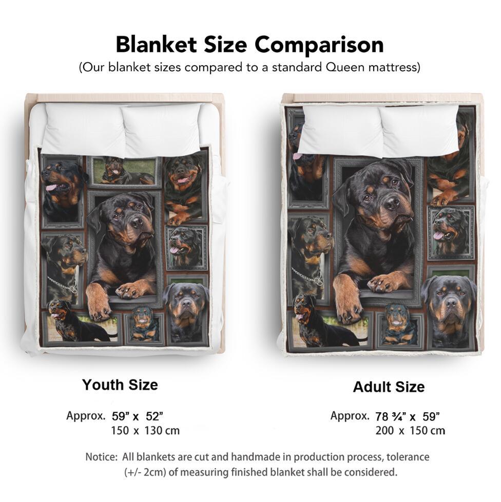 Rottweiler Dog Blanket Collection - 1B1110D - Creative Fans