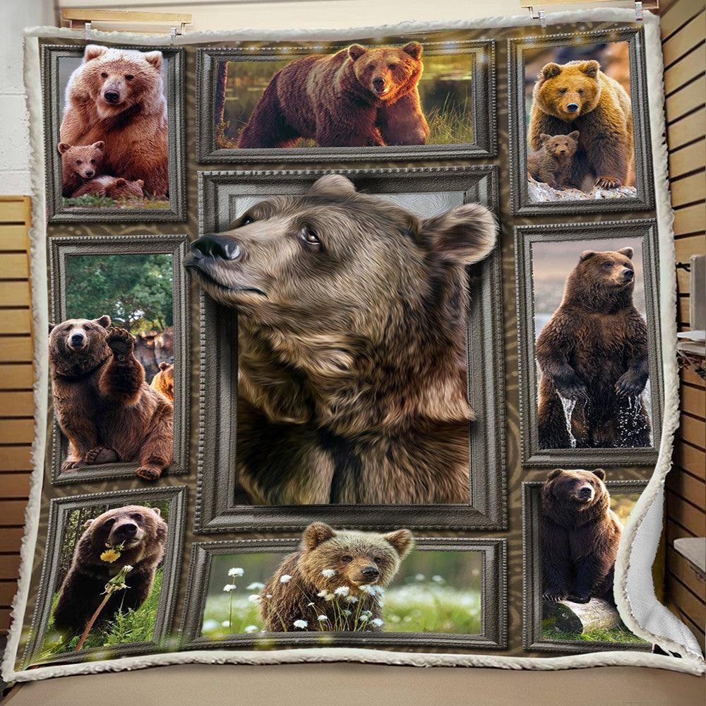 Premium Blanket Wild Life Collection- Brown Bear 1- 1B1807WL - Creative Fans