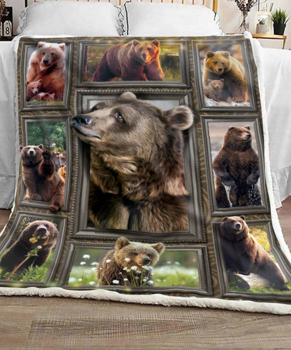 Premium Blanket Wild Life Collection- Brown Bear 1- 1B1807WL - Creative Fans