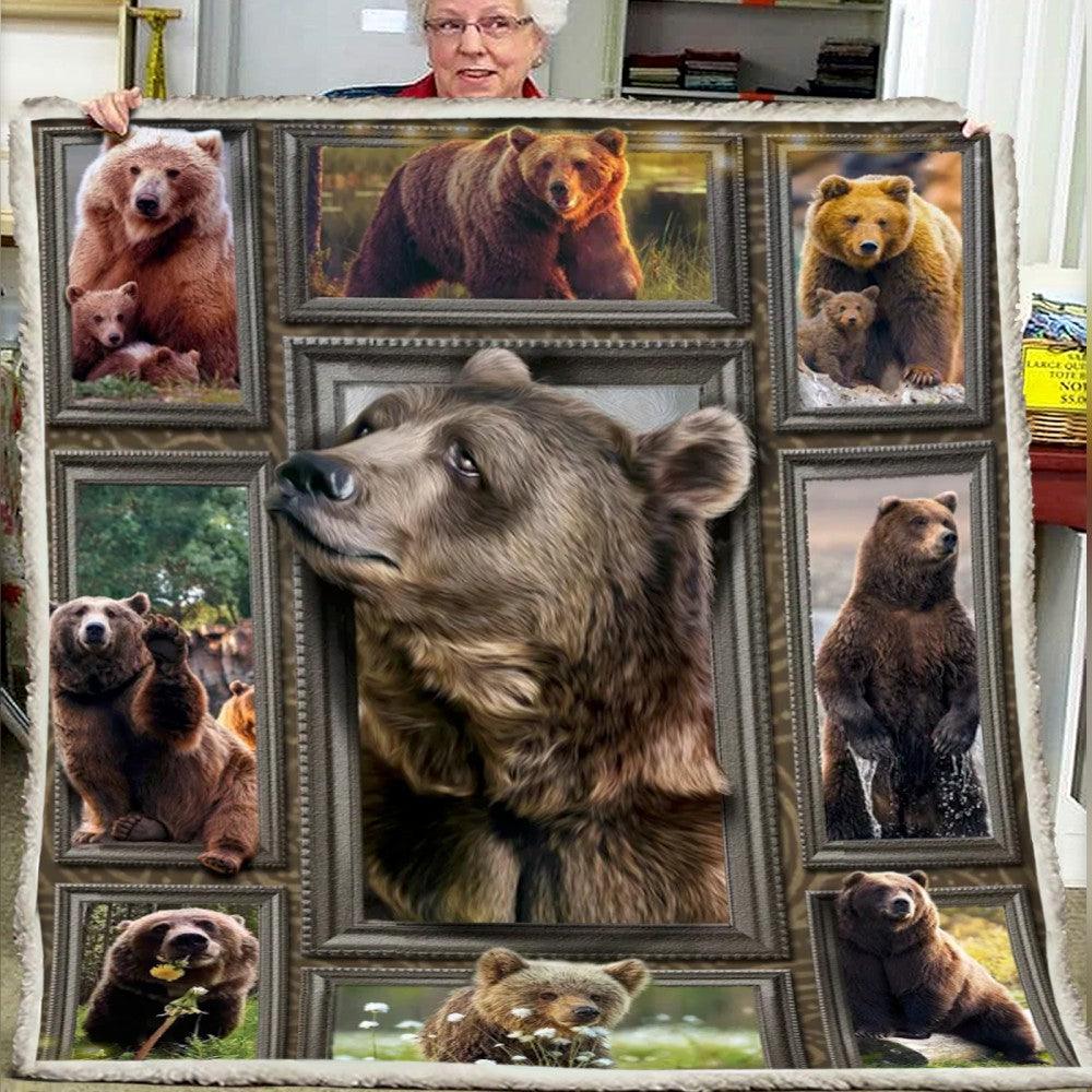Premium Blanket Wild Life Collection- Brown Bear 1- 1B1807WL - Creative Fans