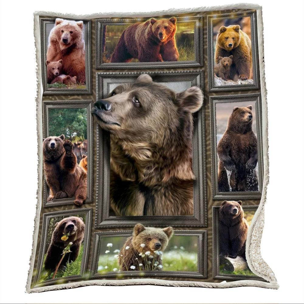Premium Blanket Wild Life Collection- Brown Bear 1- 1B1807WL - Creative Fans