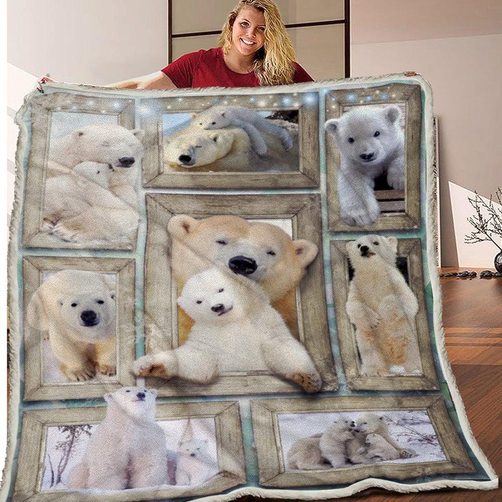 Premium Blanket Wild Life Collection- Polar Bear 1- 1B1808WL - Creative Fans