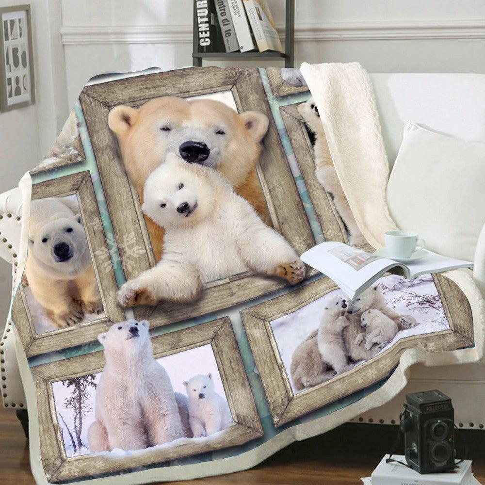 Premium Blanket Wild Life Collection- Polar Bear 1- 1B1808WL - Creative Fans