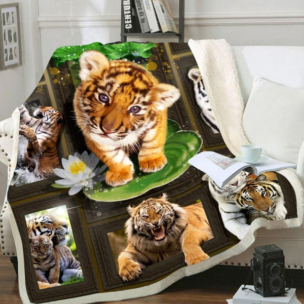 Premium Blanket Wild Life Collection- Tiger Baby 1- 1B1812WL - Creative Fans