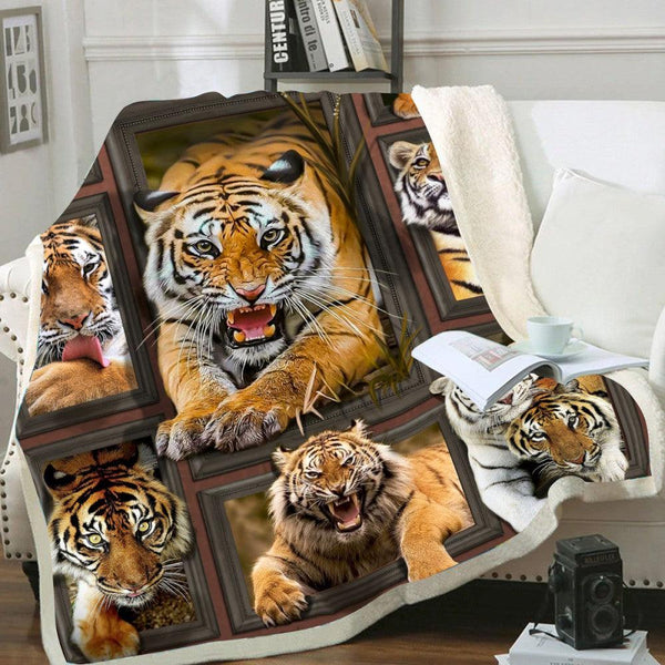 Premium Blanket Wild Life Collection- Tiger 2- 1B1813WL - Creative Fans
