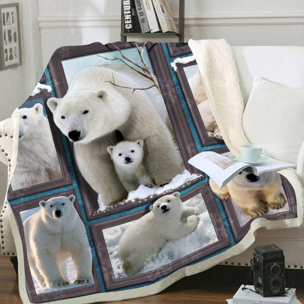 Premium Blanket Wild Life Collection- Polar Bear 2- 1B1816WL - Creative Fans
