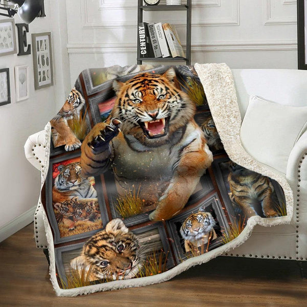 Premium Blanket Wild Life Collection- Tiger 6- 1B1822WL - Creative Fans