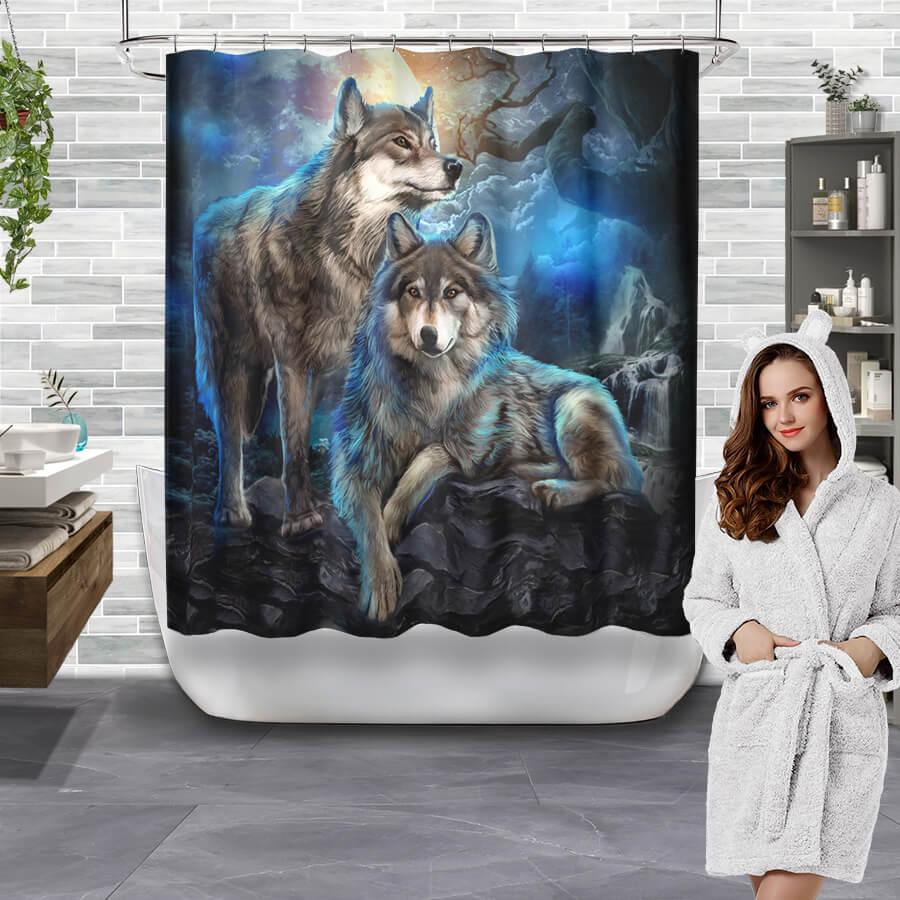 Wolves themed Shower Curtain - Creative Fans