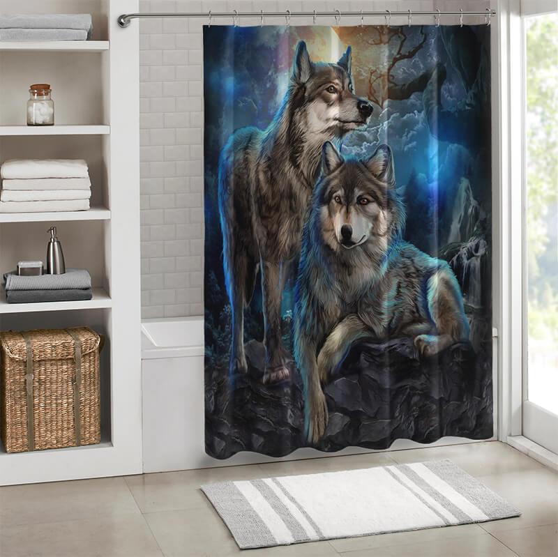 Wolves themed Shower Curtain - Creative Fans