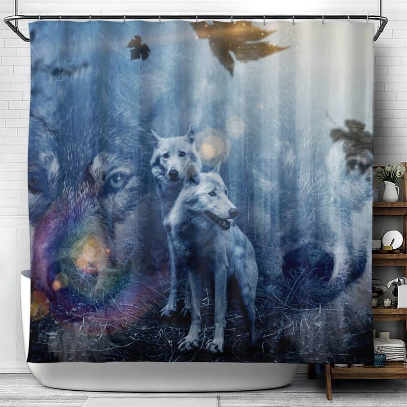 Wolves themed Shower Curtain - Creative Fans