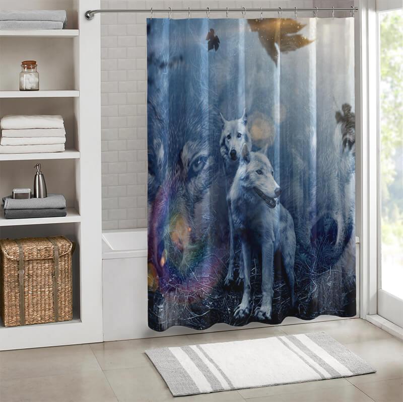 Wolves themed Shower Curtain - Creative Fans