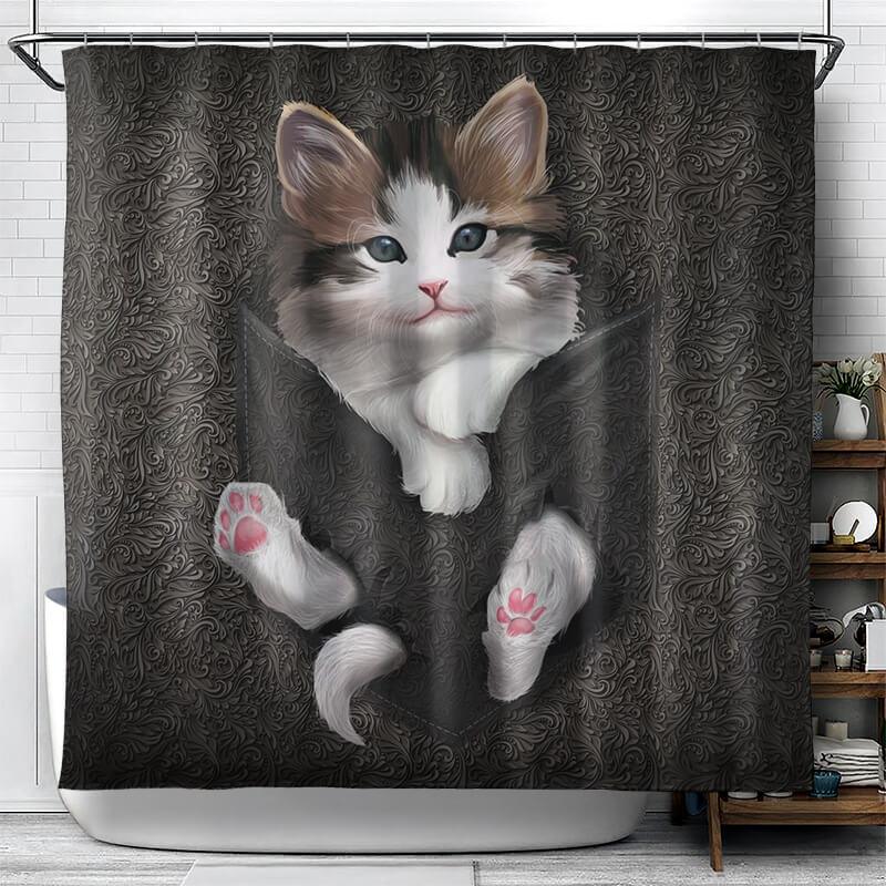 All Cute Cats Collection Shower Curtain - Creative Fans